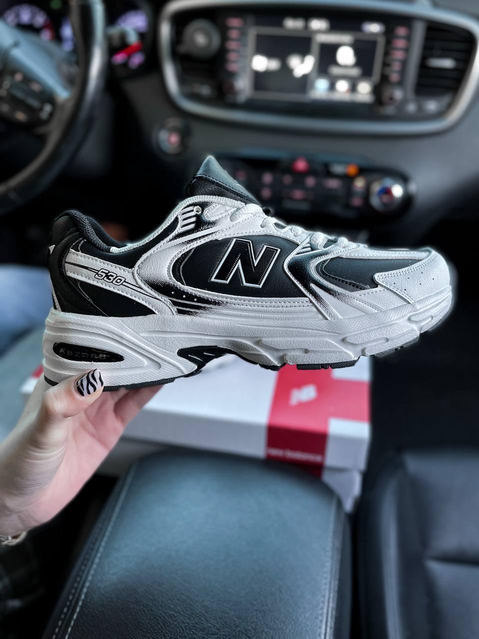 New Balance 530 White Black (Шкіра)