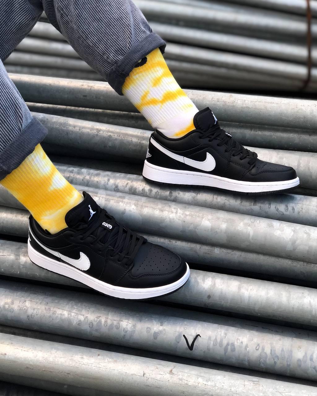 Nike Air Jordan 1 Low Black (шкіра)