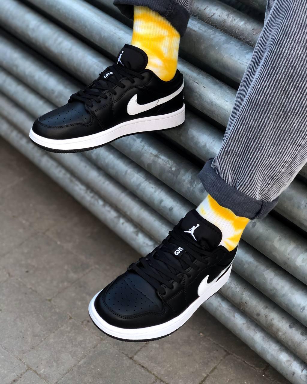 Nike Air Jordan 1 Low Black (шкіра)