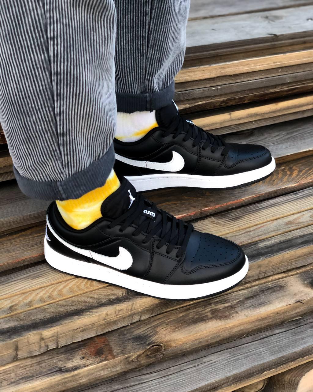Nike Air Jordan 1 Low Black (шкіра)