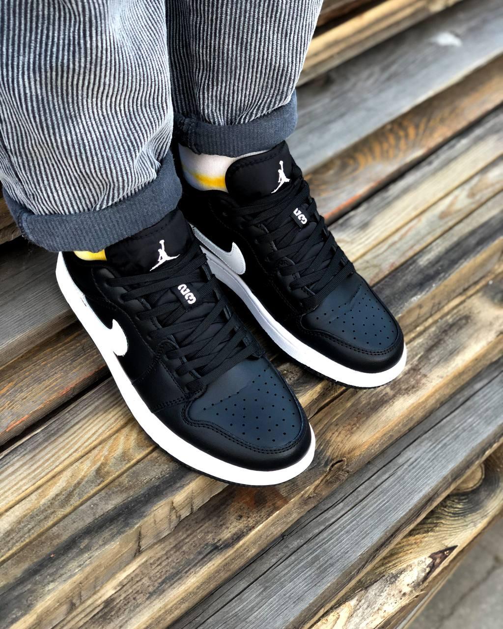 Nike Air Jordan 1 Low Black (шкіра)