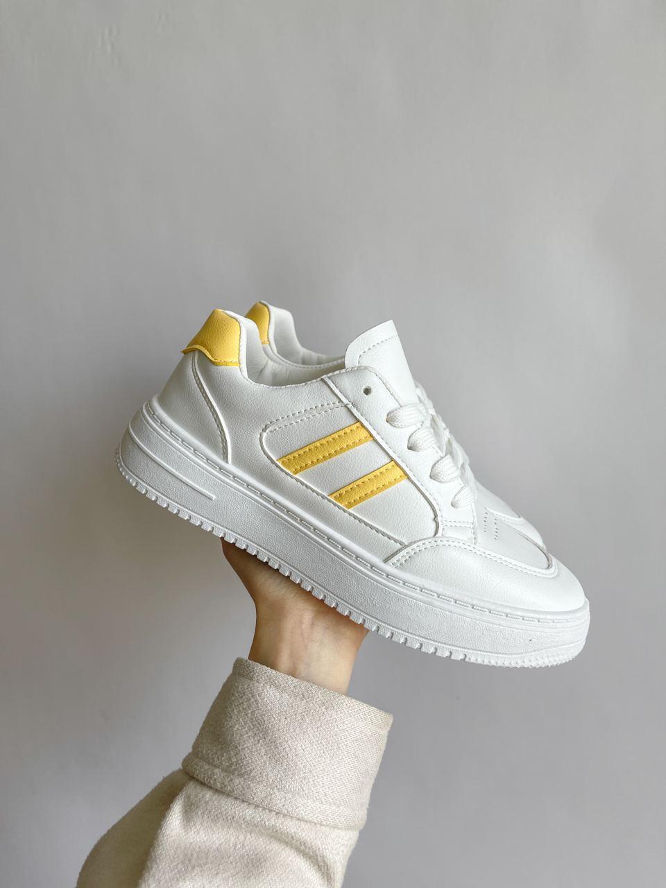 Sneakers Low White Yellow