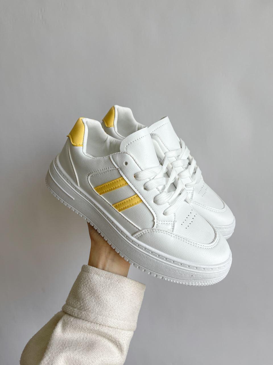 Sneakers Low White Yellow