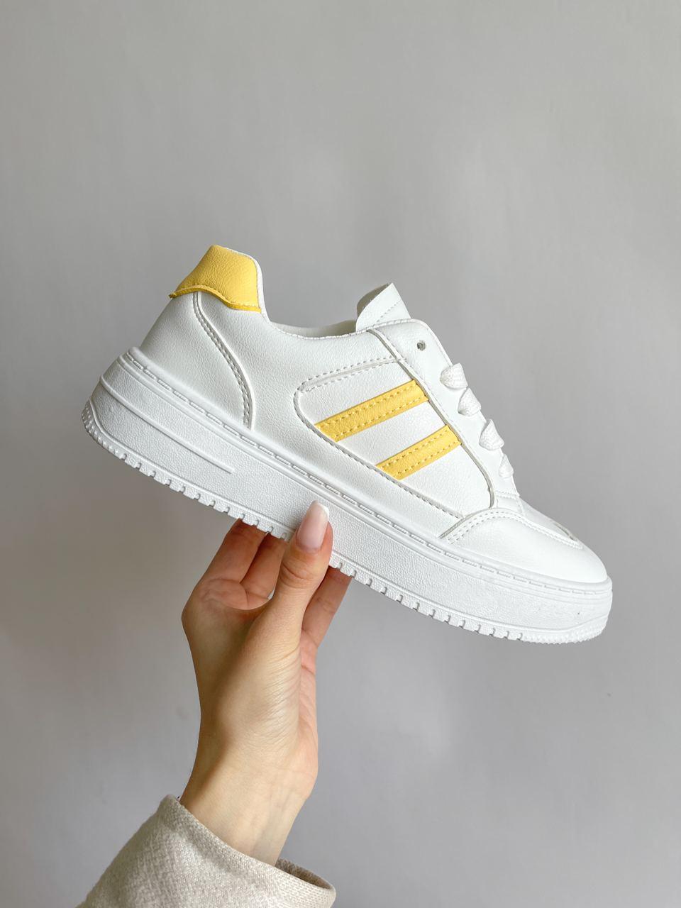 Sneakers Low White Yellow