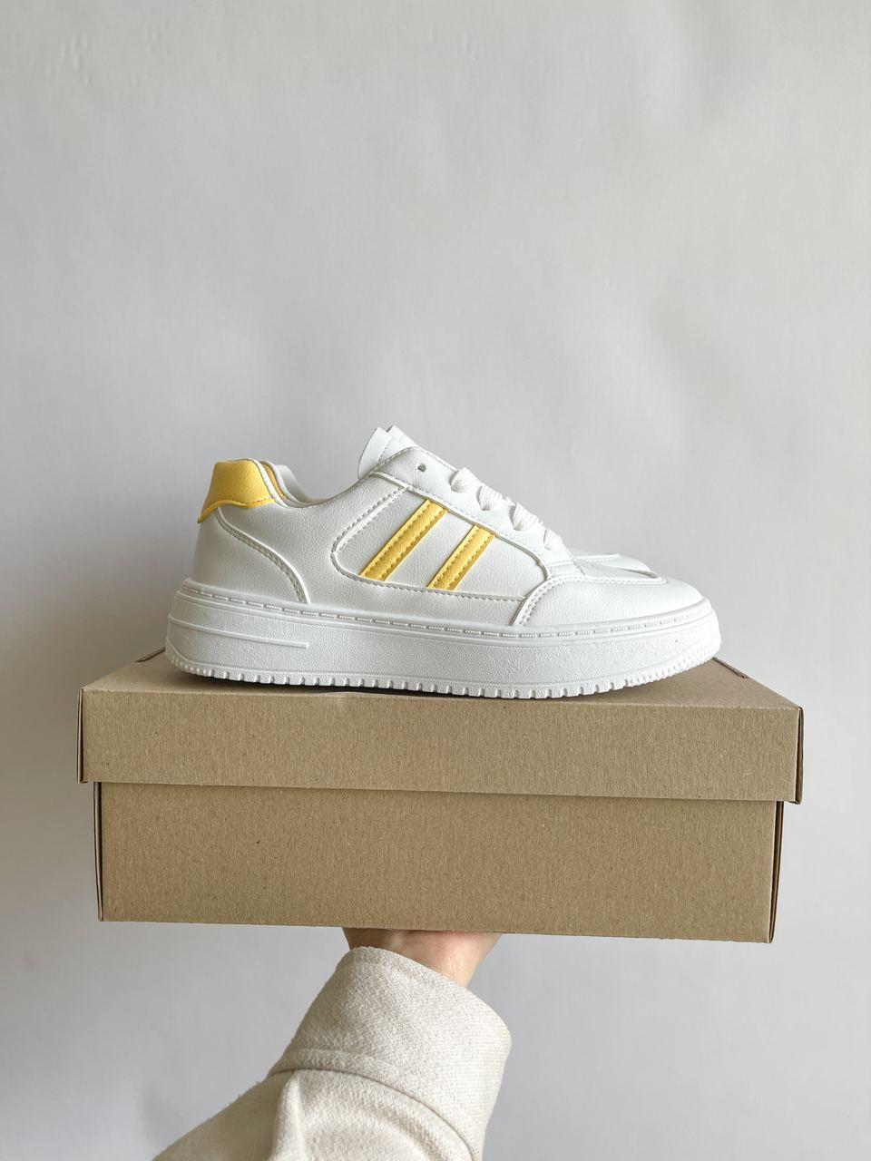 Sneakers Low White Yellow