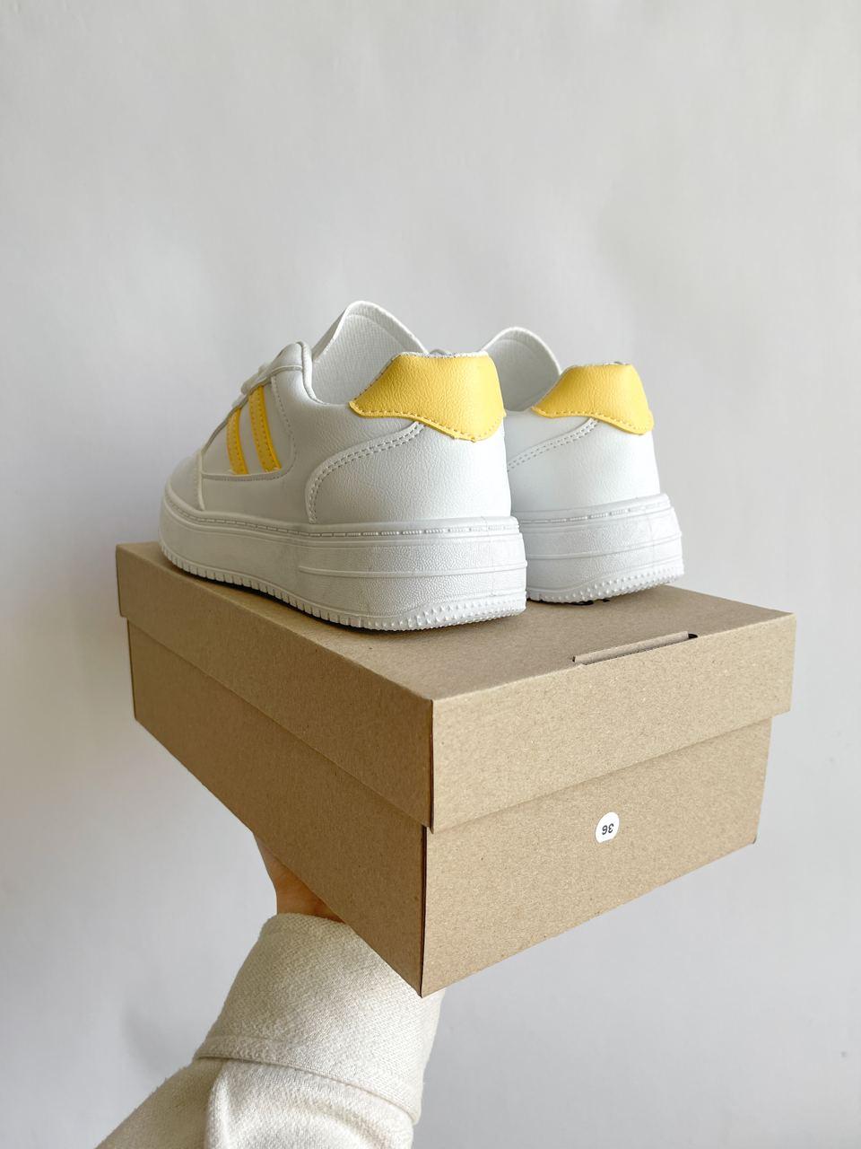 Sneakers Low White Yellow
