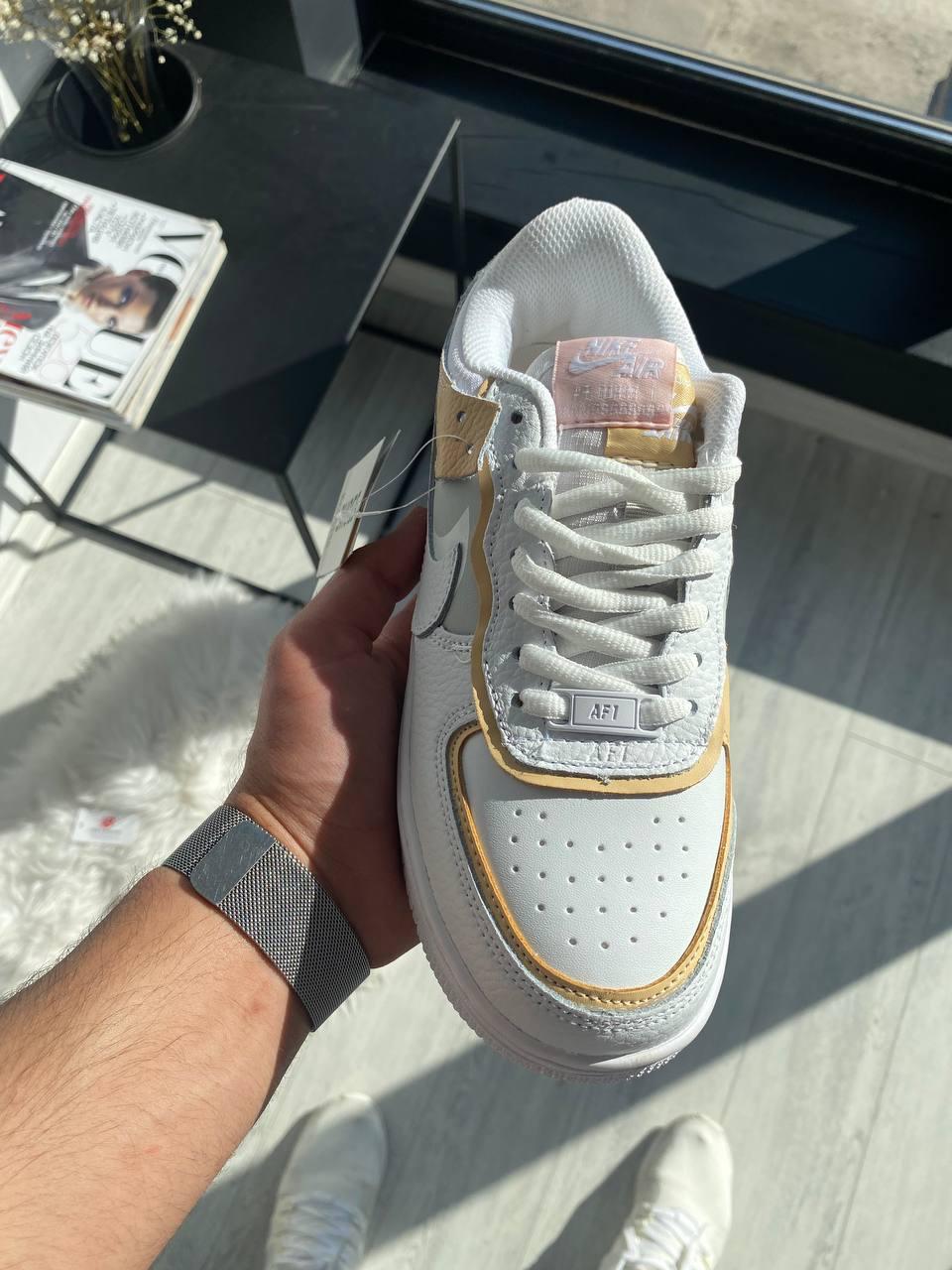 Nike Air Force 1 SHADOW White Grey Brown