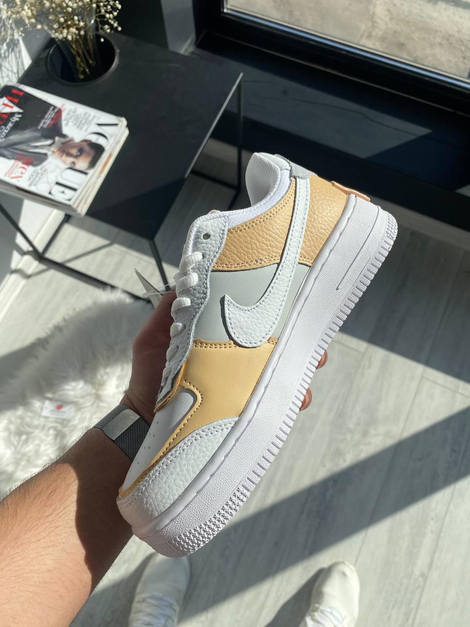 Nike Air Force 1 SHADOW White Grey Brown