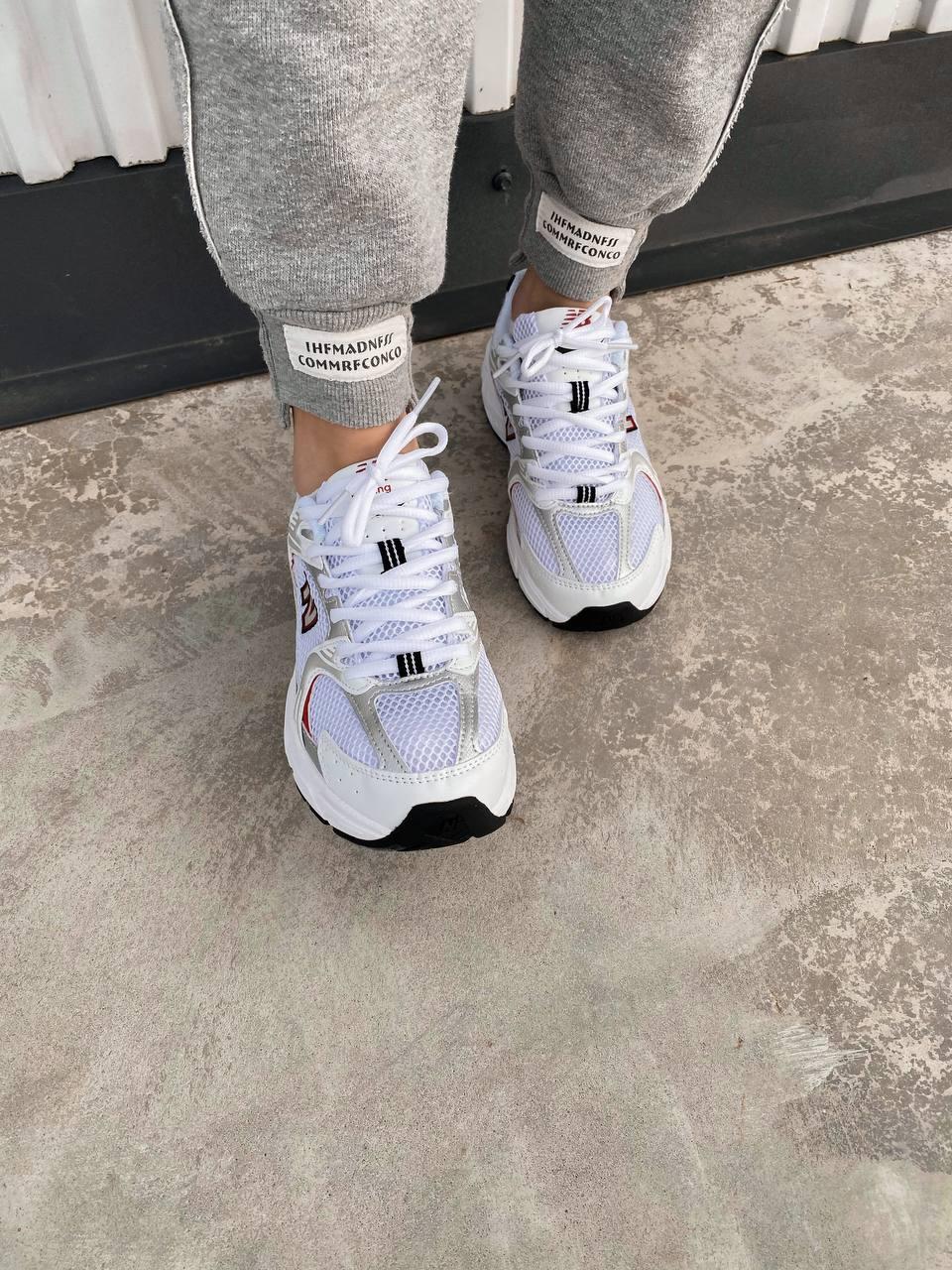 New Balance 530 White Silver Red