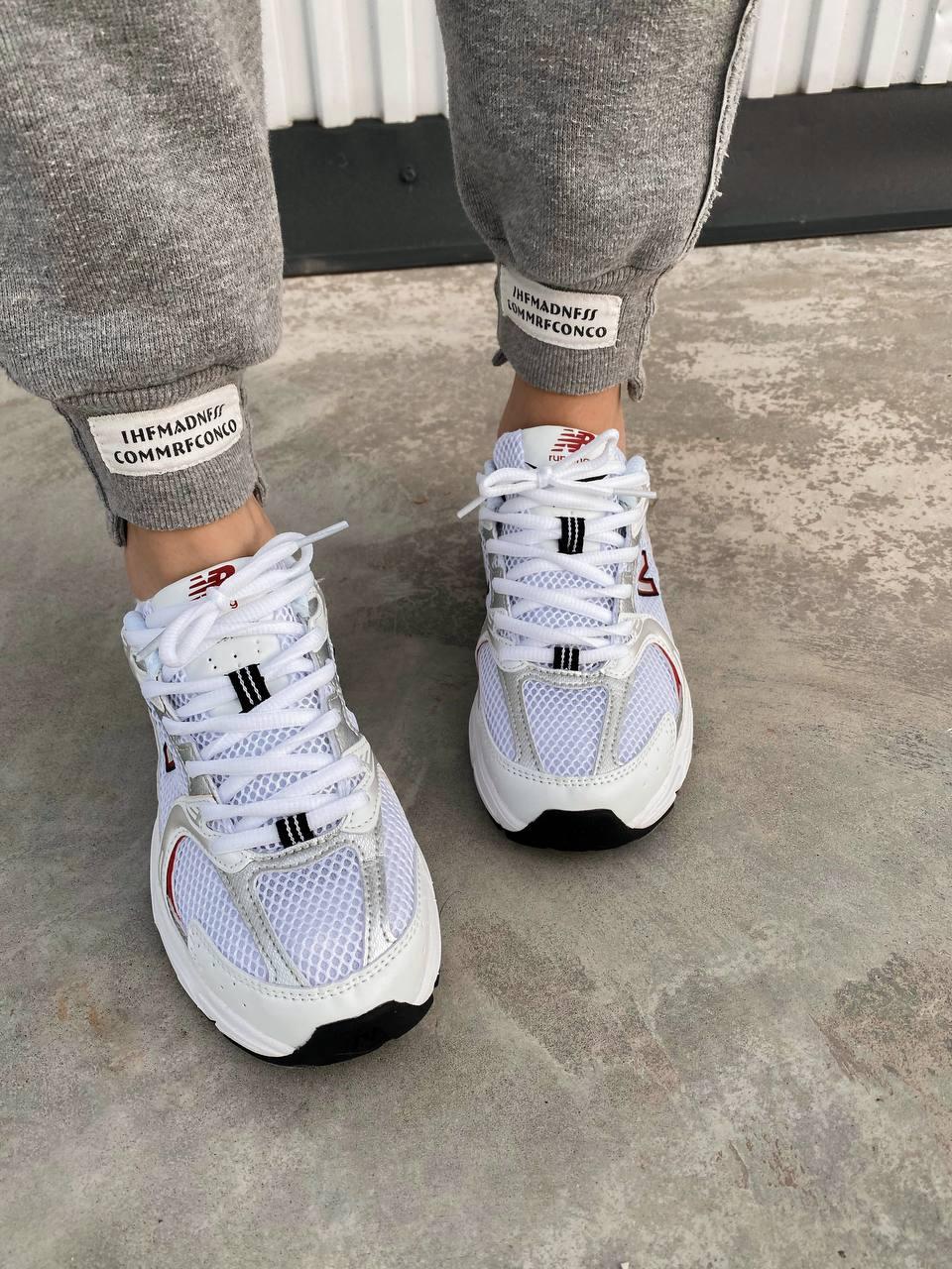 New Balance 530 White Silver Red