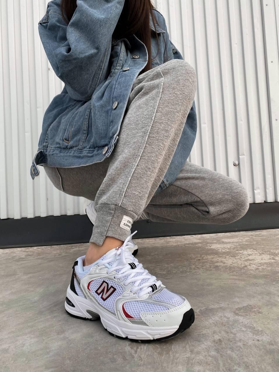 New Balance 530 White Silver Red