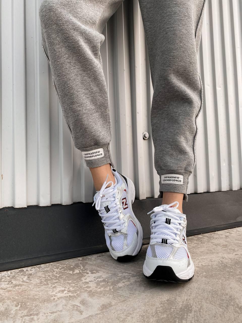 New Balance 530 White Silver Red