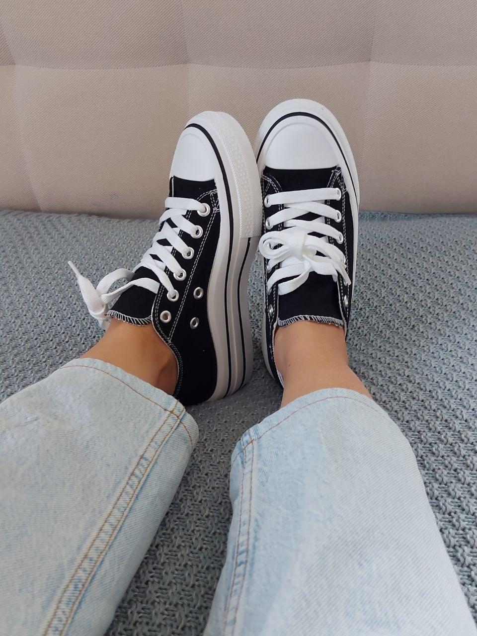 Sneakers Low White Black