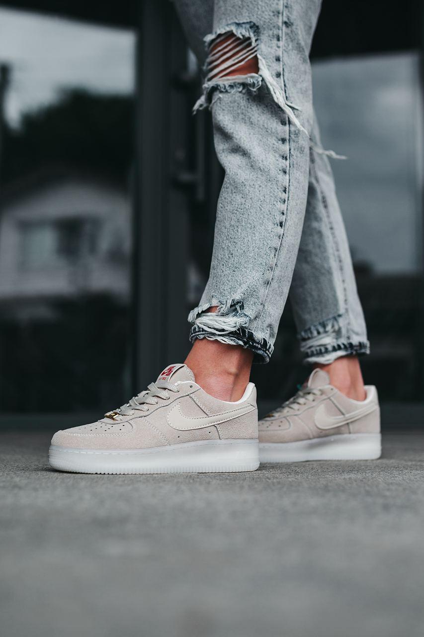 Nike Air Force 1 Beige Suede