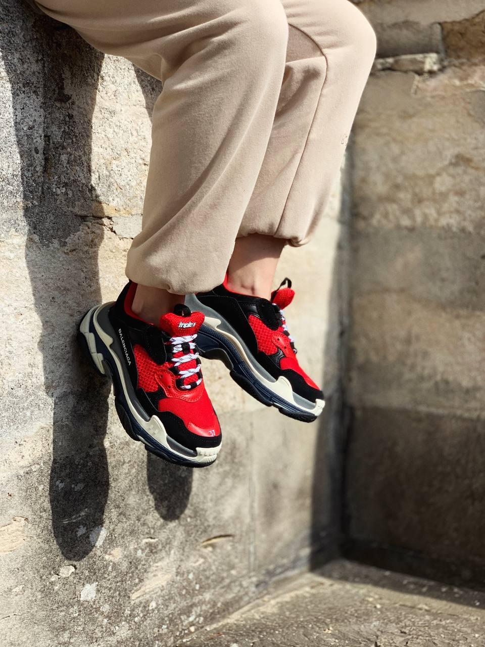 Balenciaga Triple S Red Black