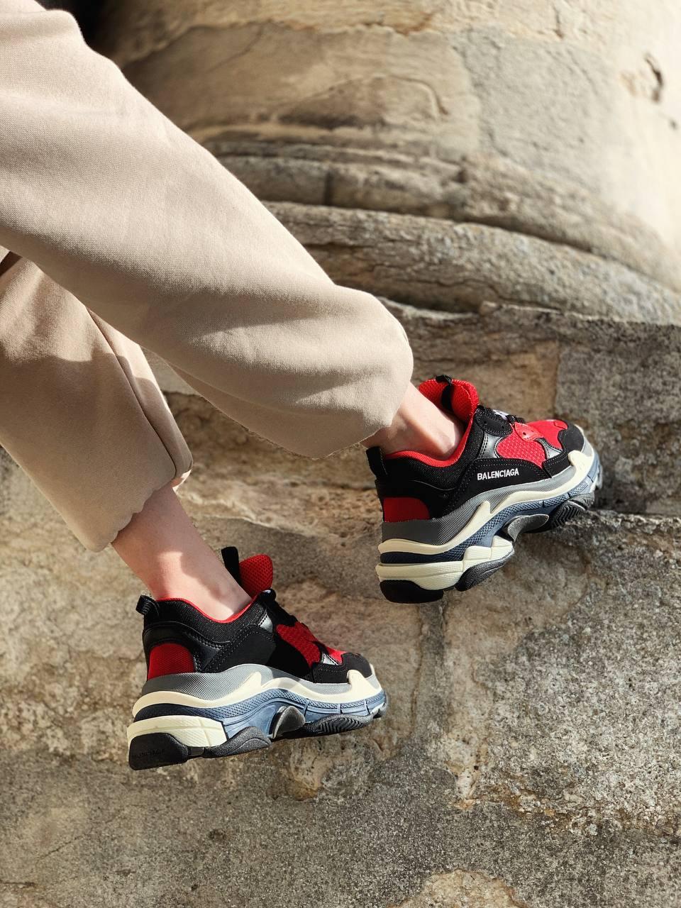 Balenciaga Triple S Red Black