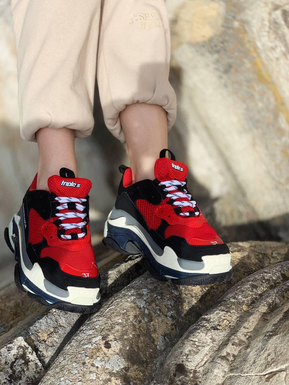 Balenciaga Triple S Red Black