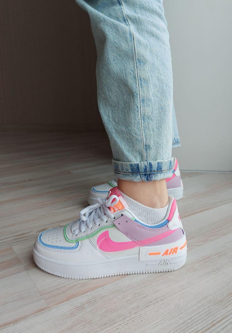 Nike Air Force 1 SHADOW Pink White 1