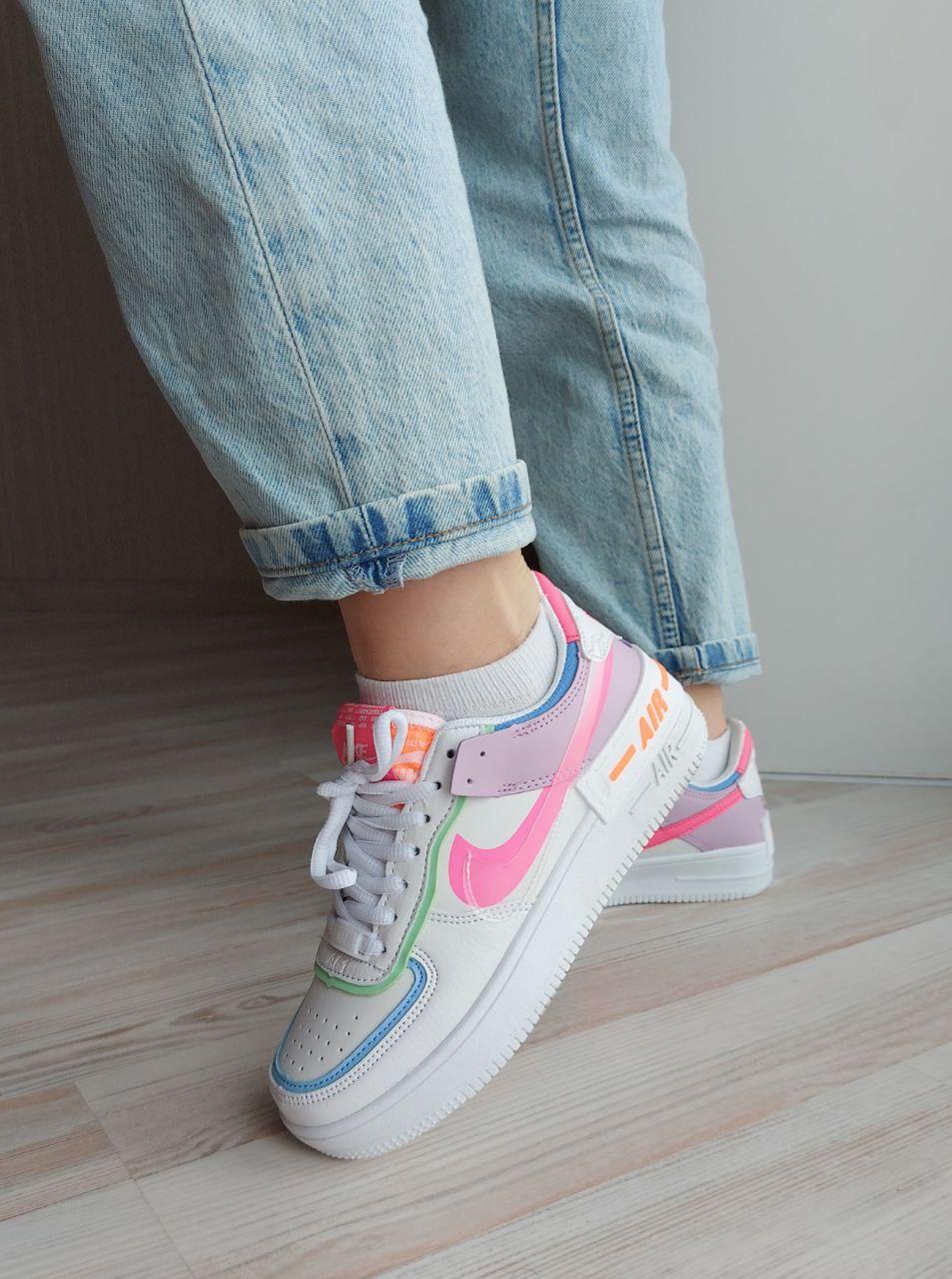 Nike Air Force 1 SHADOW Pink White 1