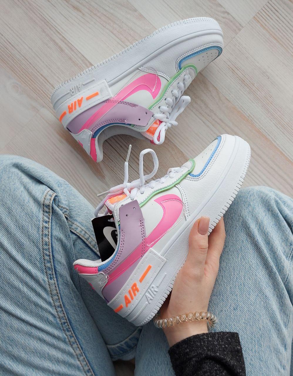 Nike Air Force 1 SHADOW Pink White 1
