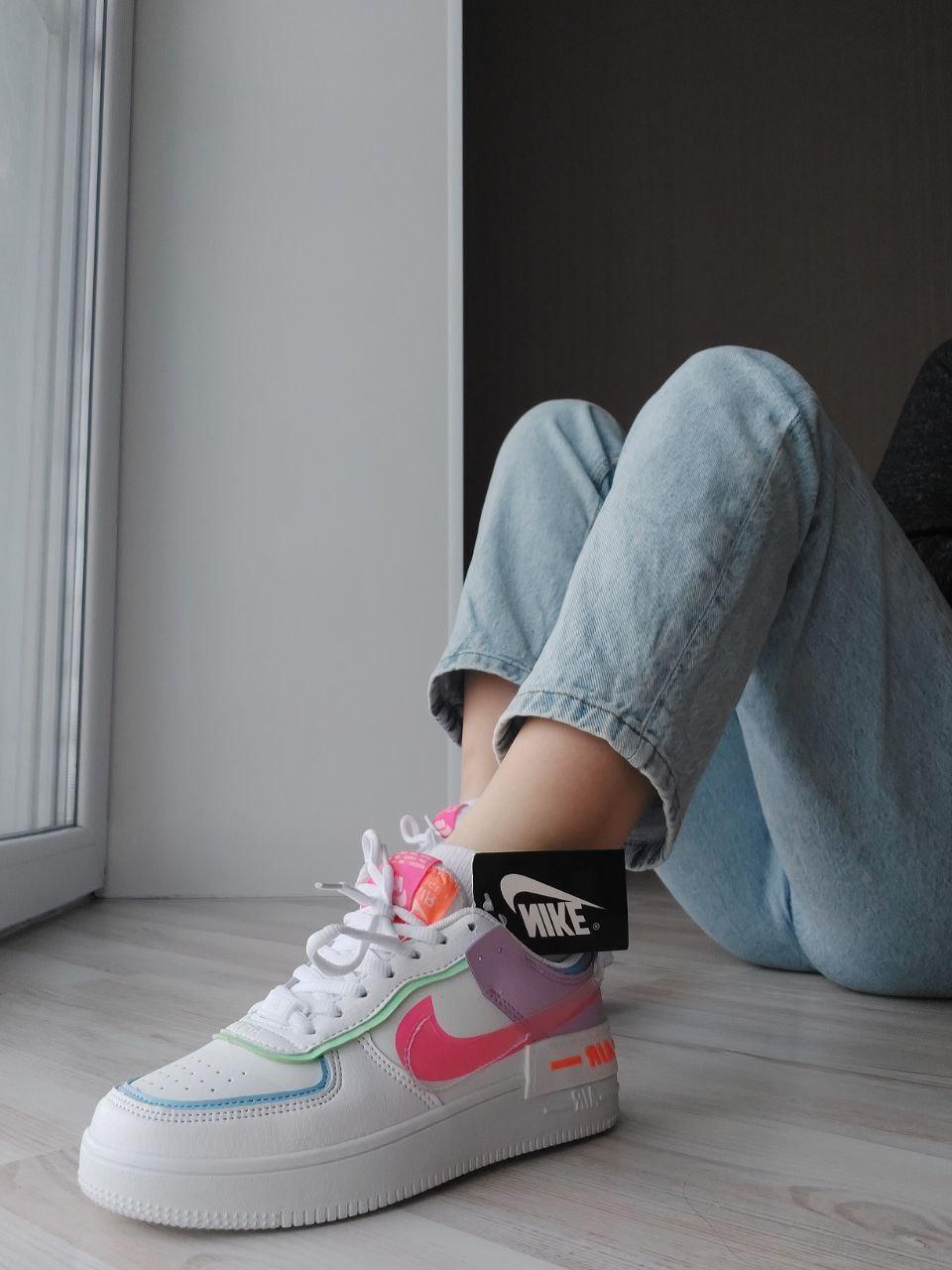 Nike Air Force 1 SHADOW Pink White 1