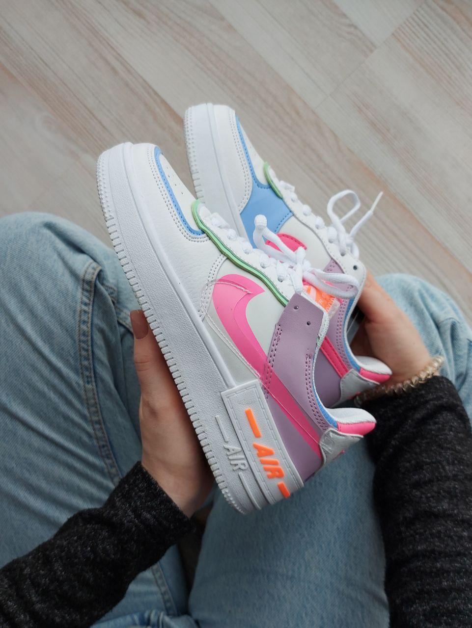 Nike Air Force 1 SHADOW Pink White 1