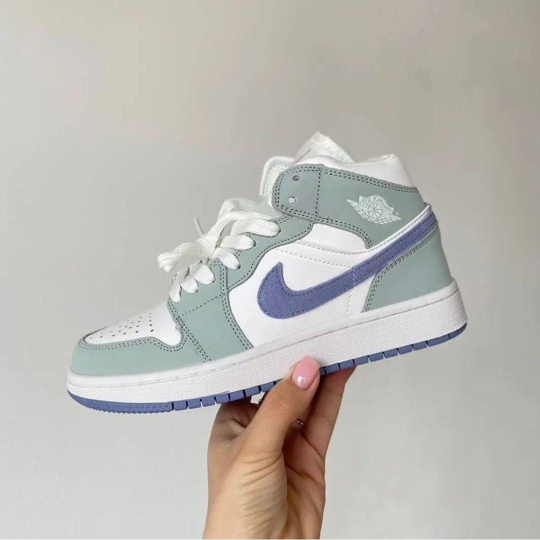 Nike Air Jordan 1 Green White Violet
