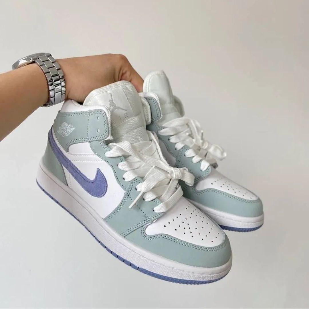 Nike Air Jordan 1 Green White Violet