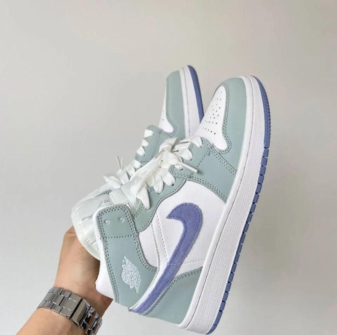 Nike Air Jordan 1 Green White Violet