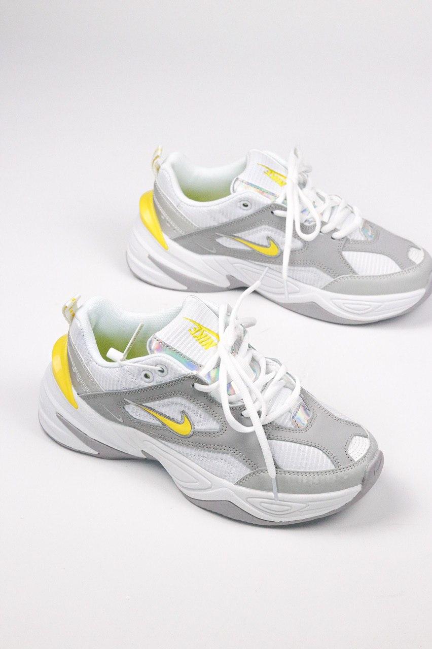 Nike M2k Tekno Grey Dynamic Yellow