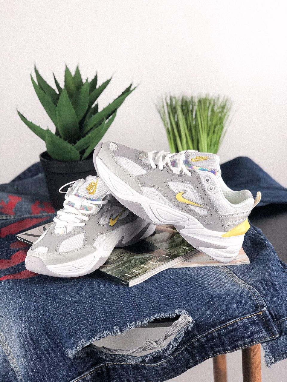 Nike M2k Tekno Grey Dynamic Yellow