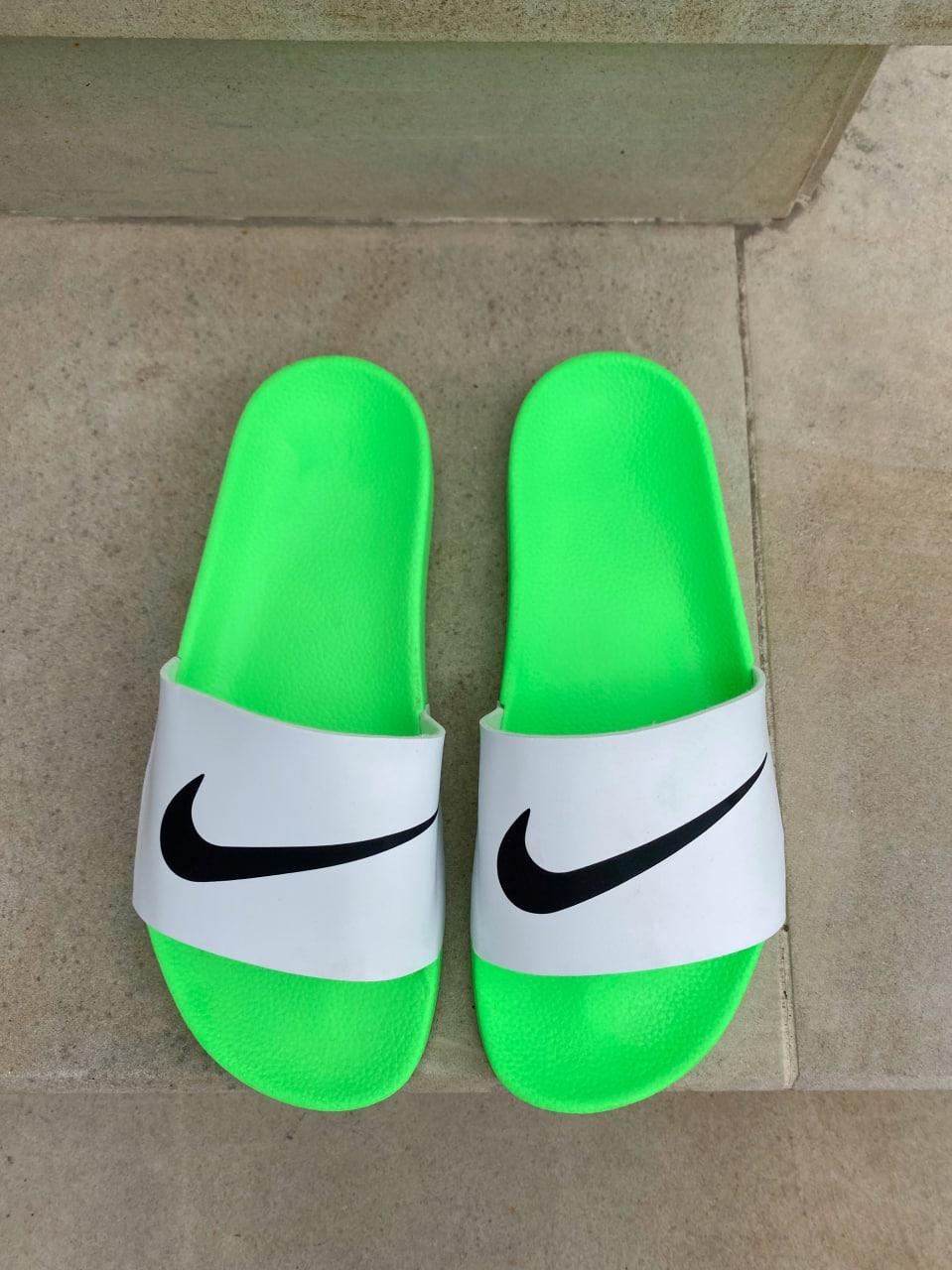 Nike Slides White Green