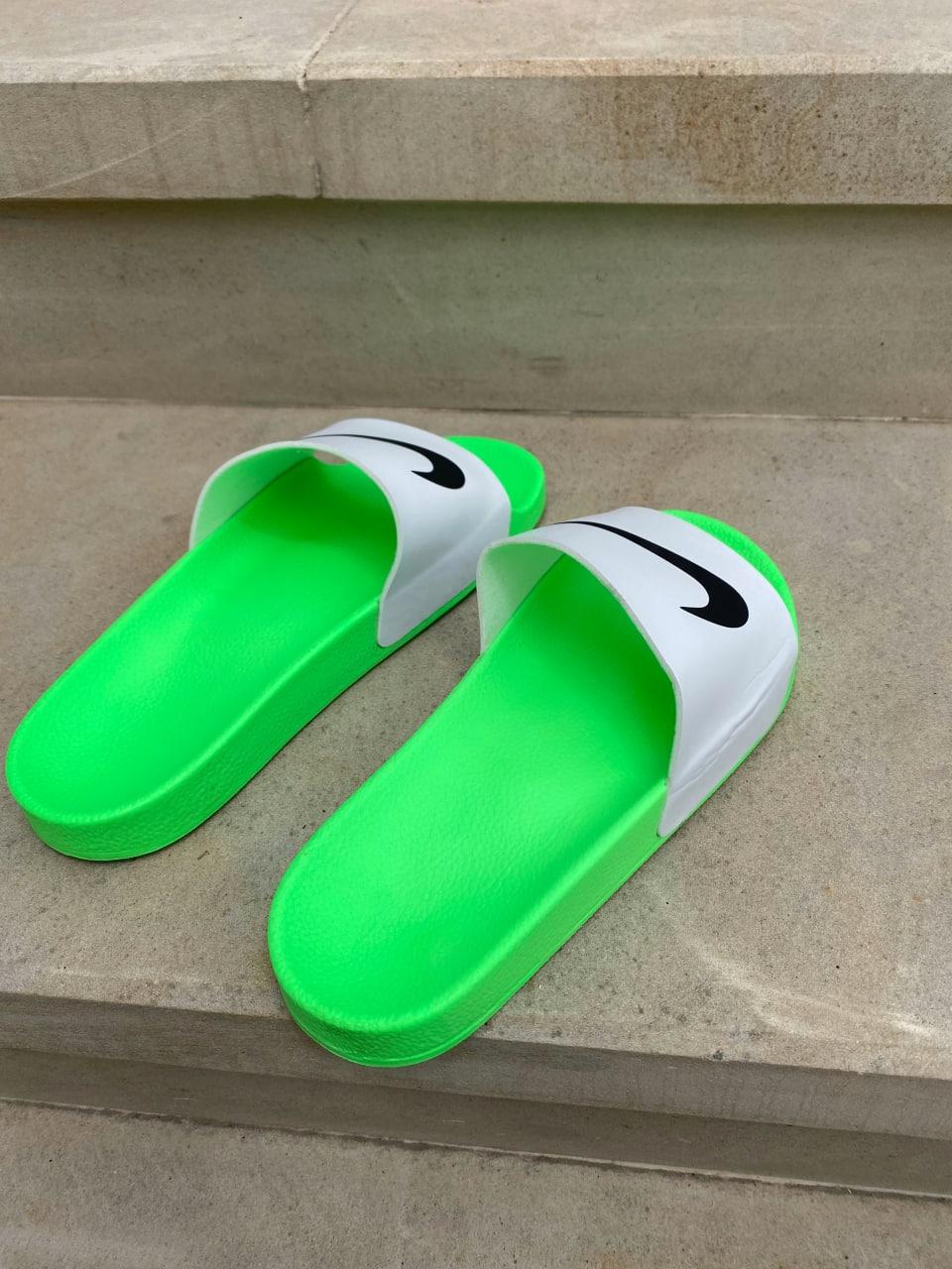 Nike Slides White Green