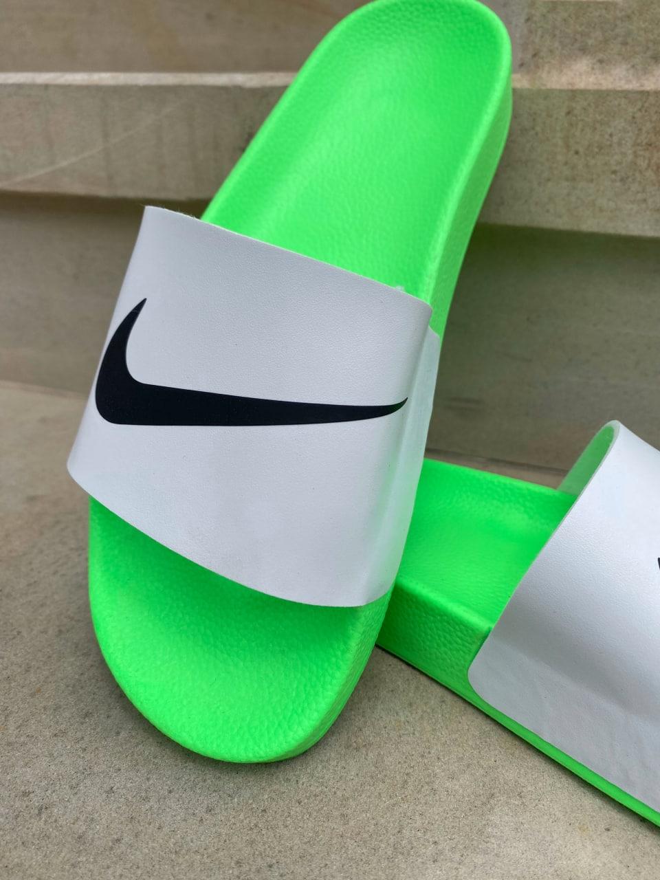 Nike Slides White Green