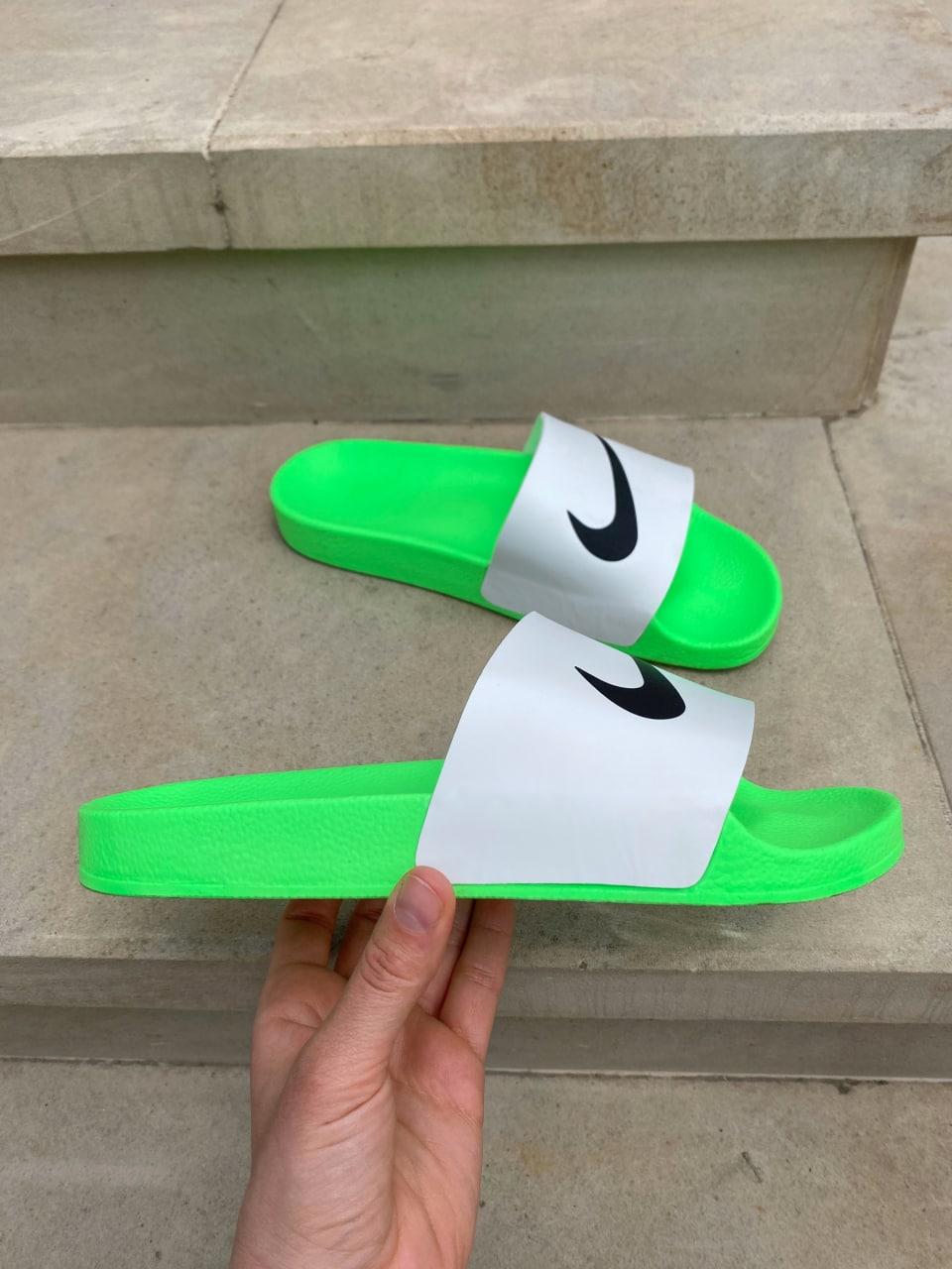 Nike Slides White Green