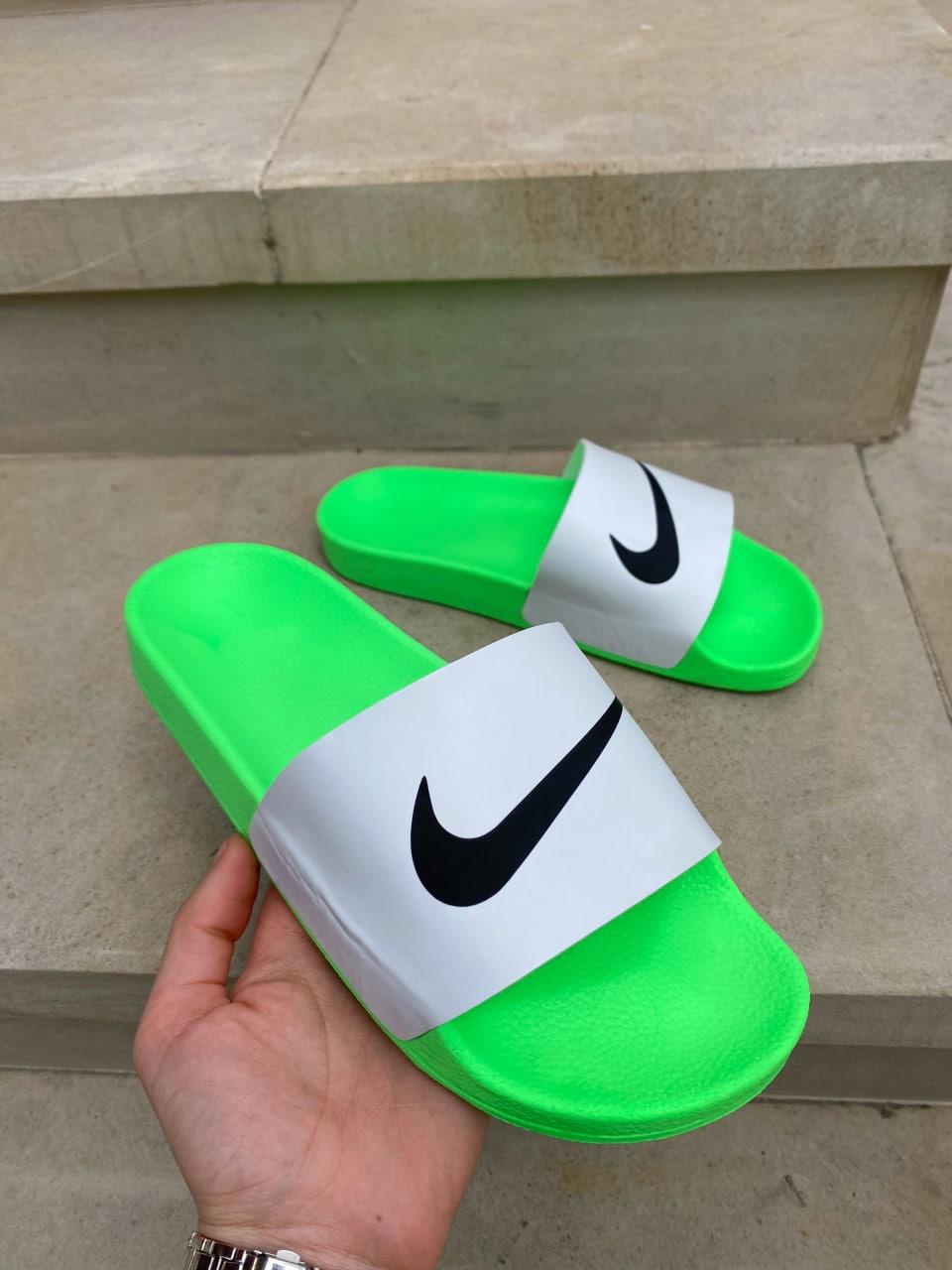 Nike Slides White Green