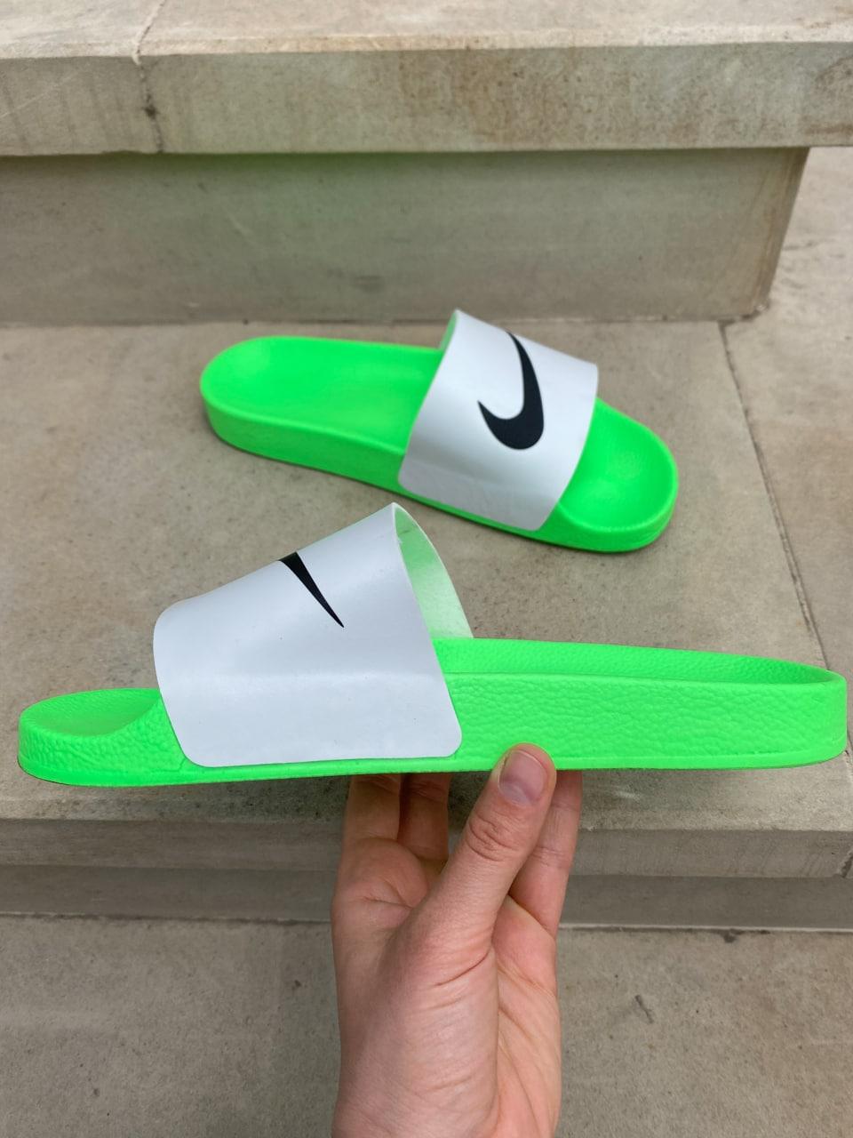Nike Slides White Green