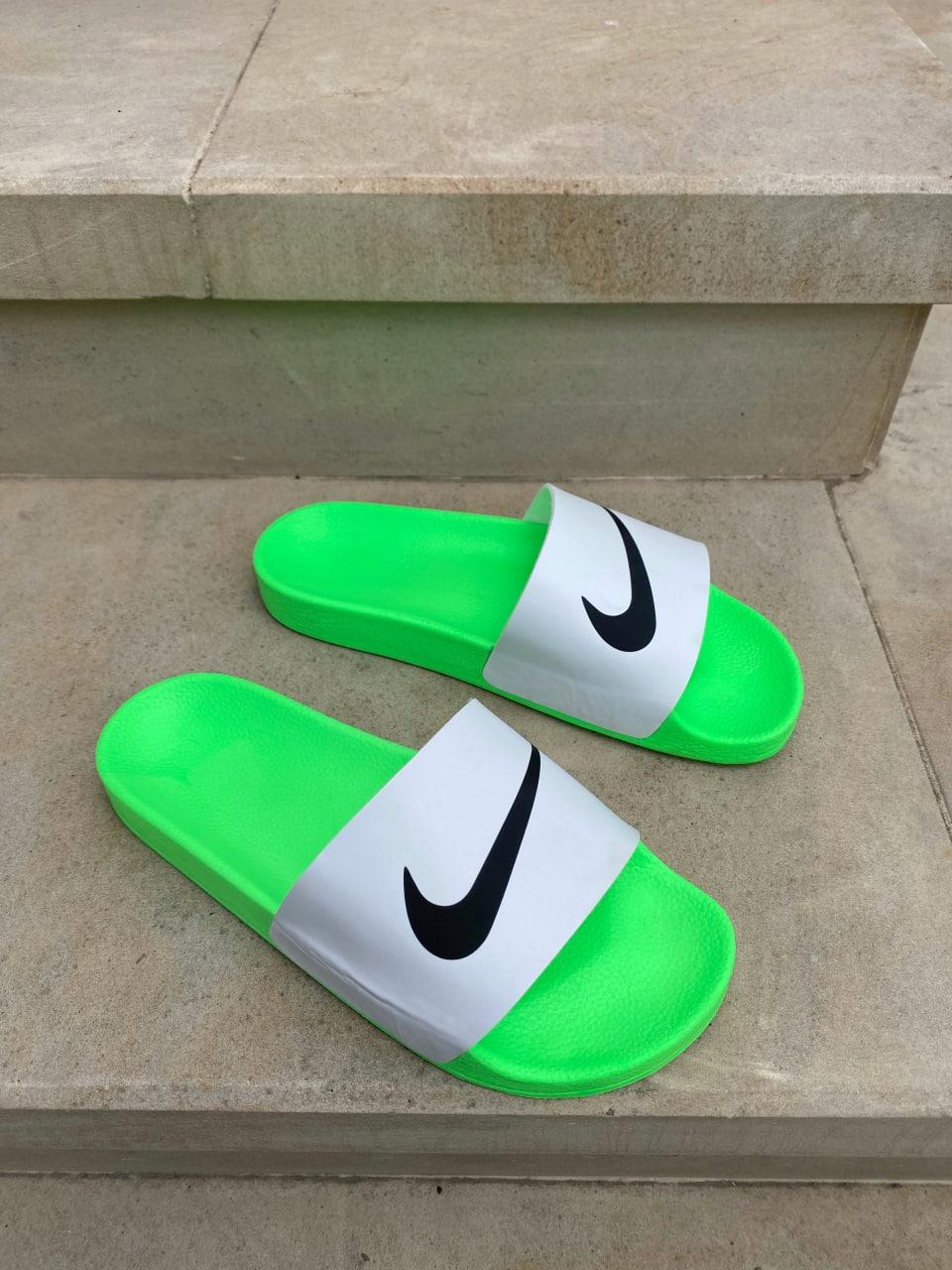 Nike Slides White Green