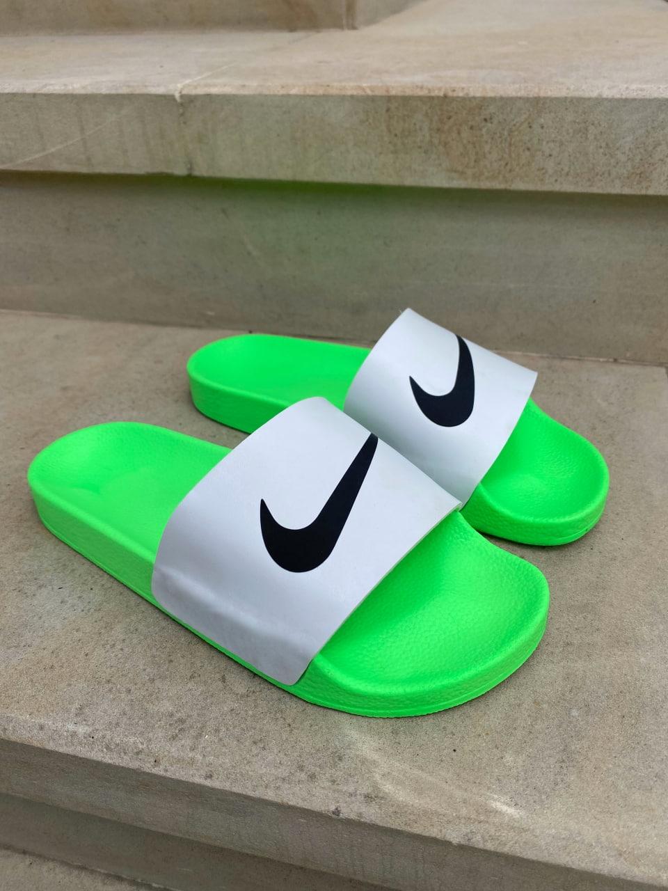 Nike Slides White Green