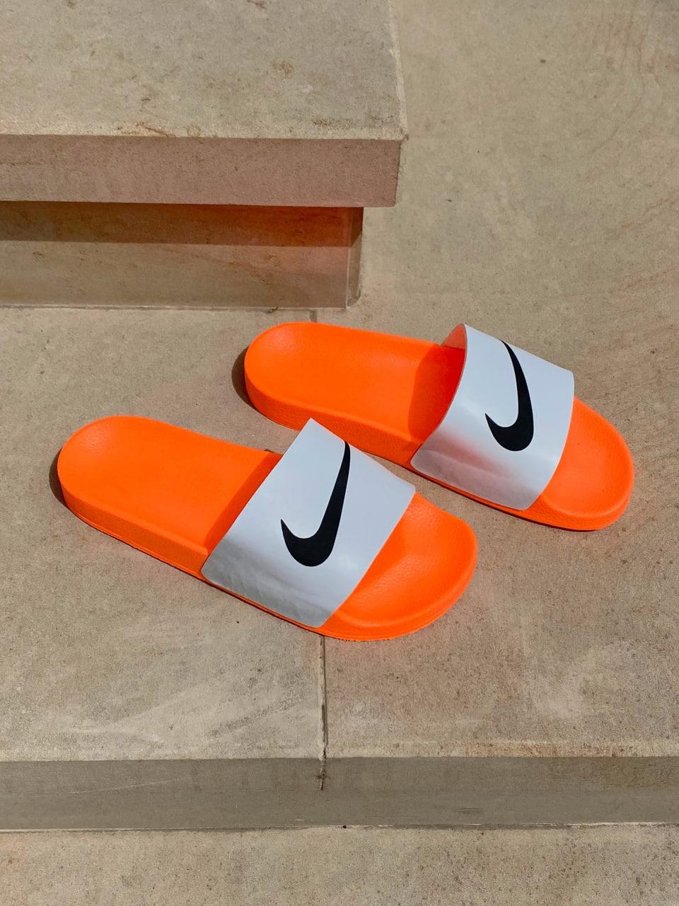 Nike Slides White Orange