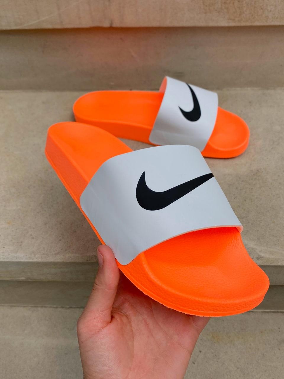 Nike Slides White Orange