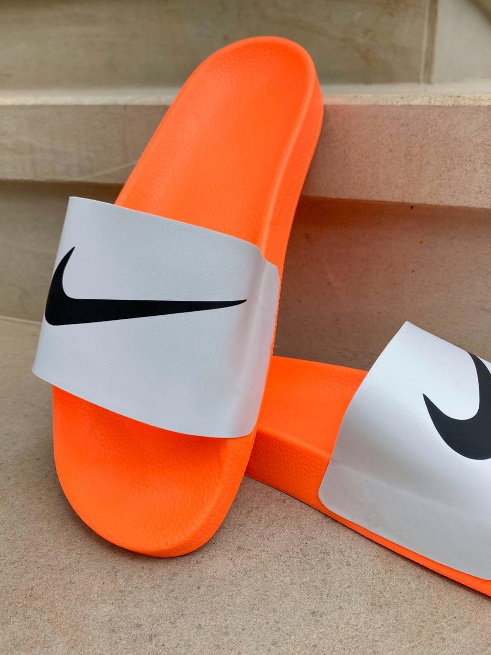 Nike Slides White Orange