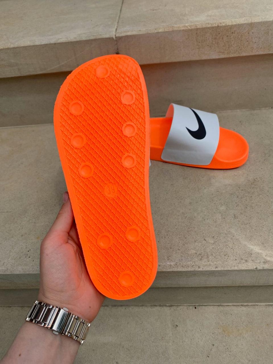 Nike Slides White Orange