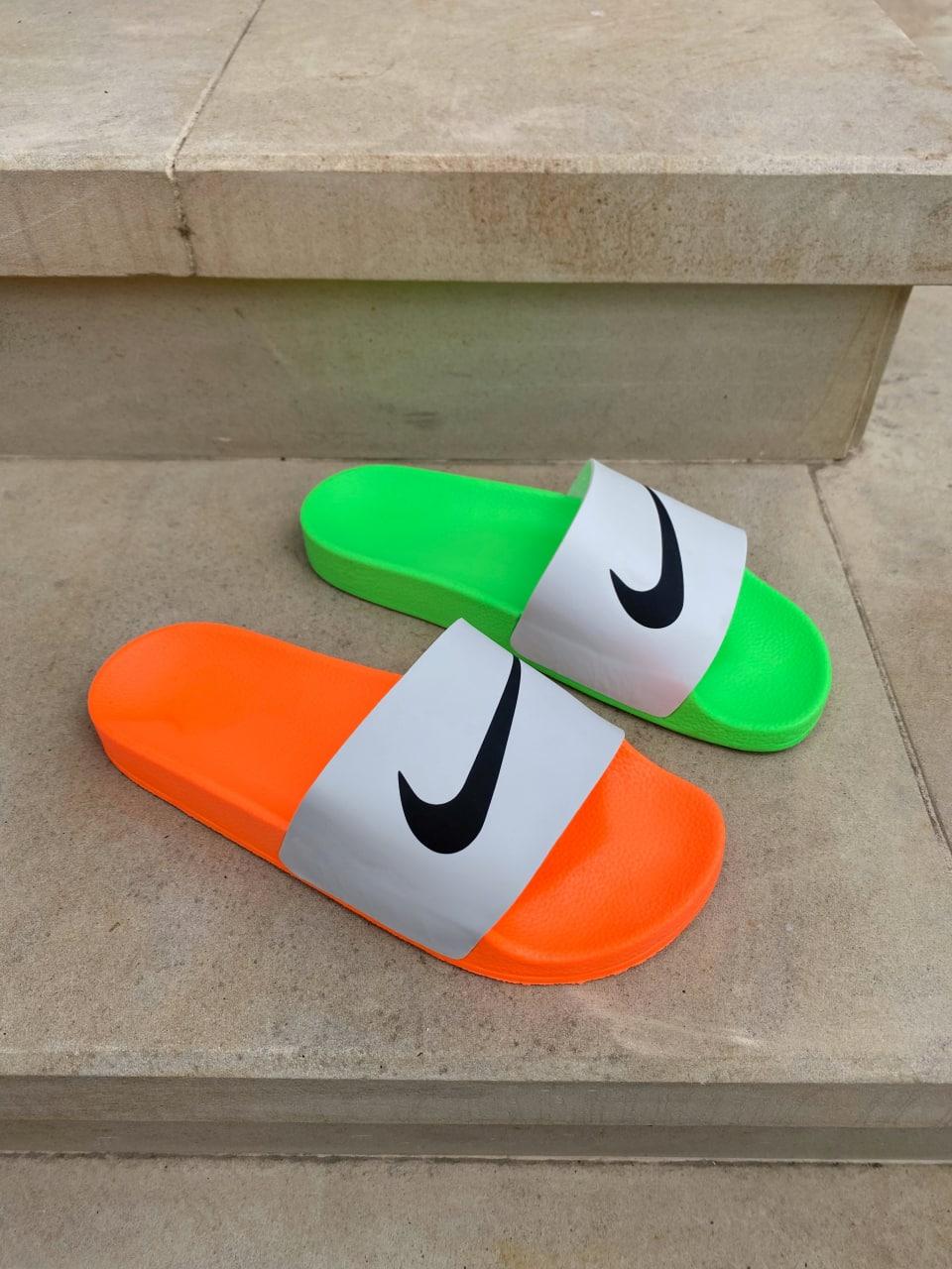 Nike Slides White Orange