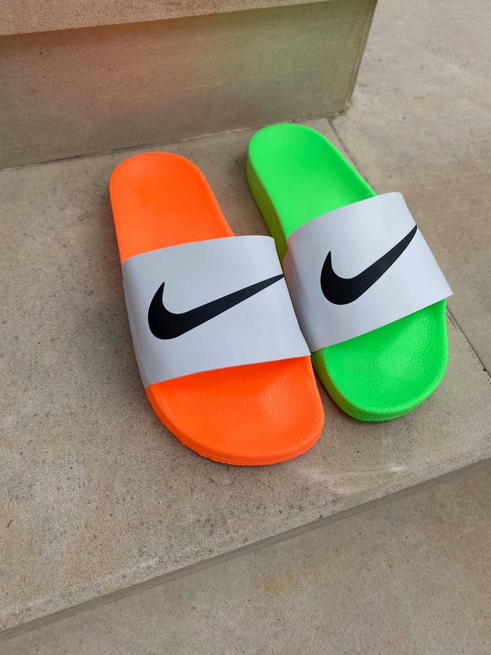 Nike Slides White Orange