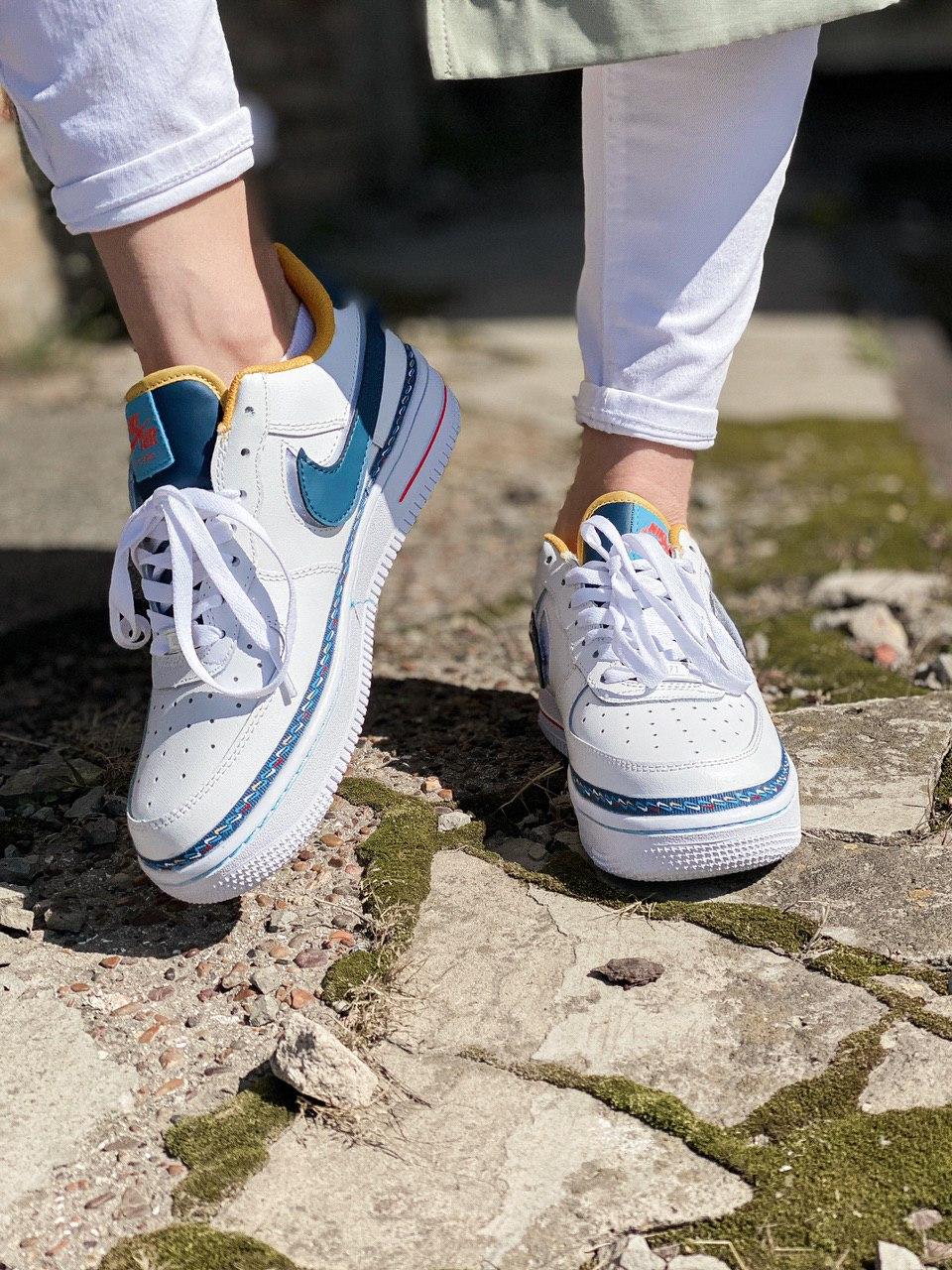 Nike Air Force 1 Swoosh Chain Pack White