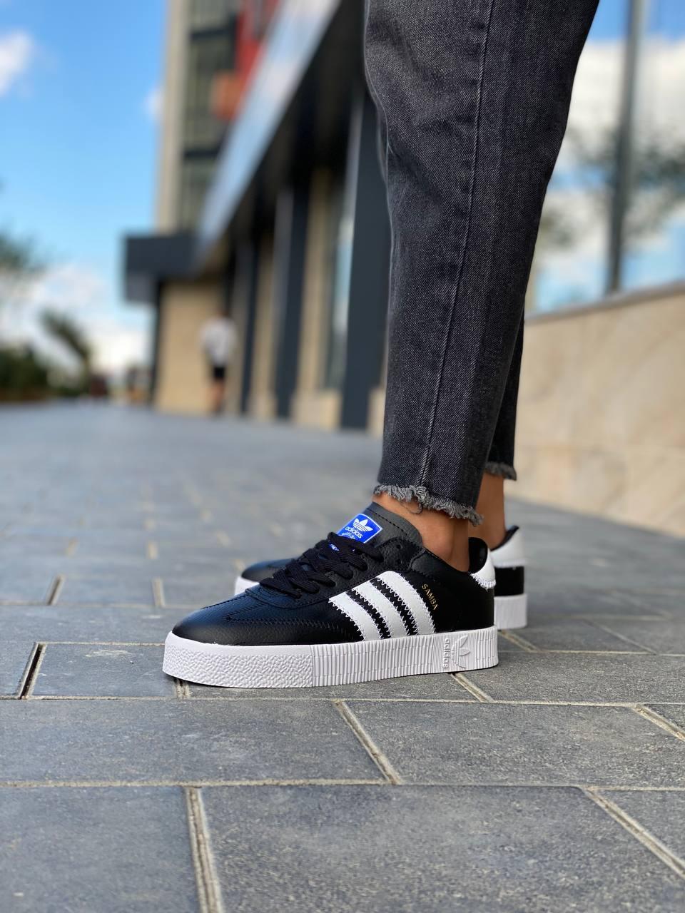 Adidas Samba Black White (шкіра)