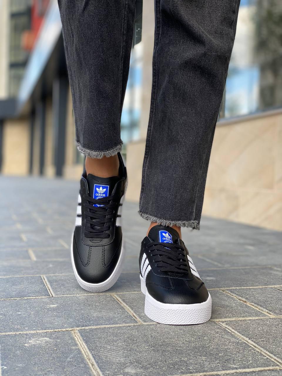Adidas Samba Black White (шкіра)