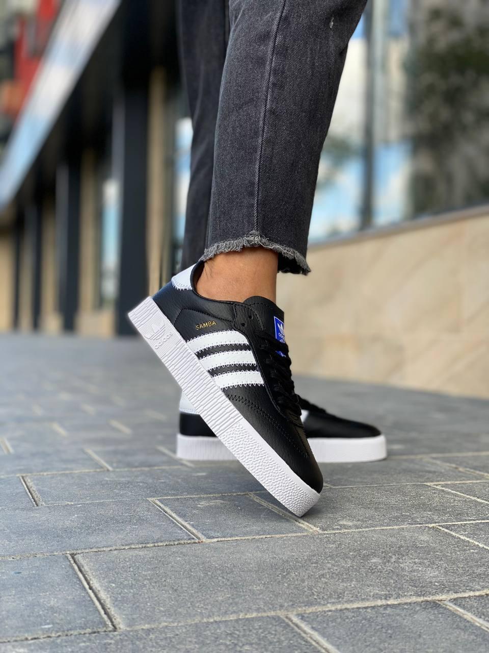 Adidas Samba Black White (шкіра)