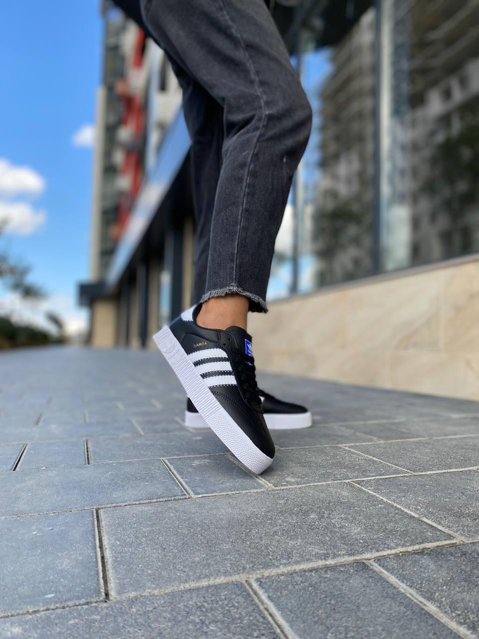 Adidas Samba Black White (шкіра)